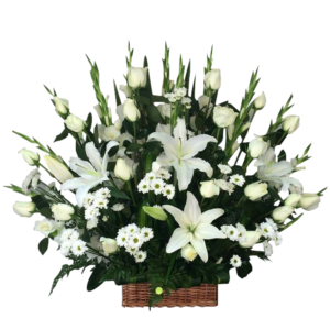 Lineal rosas y gladiolas
