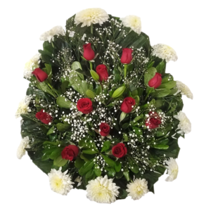 Pie de caja rosas roja